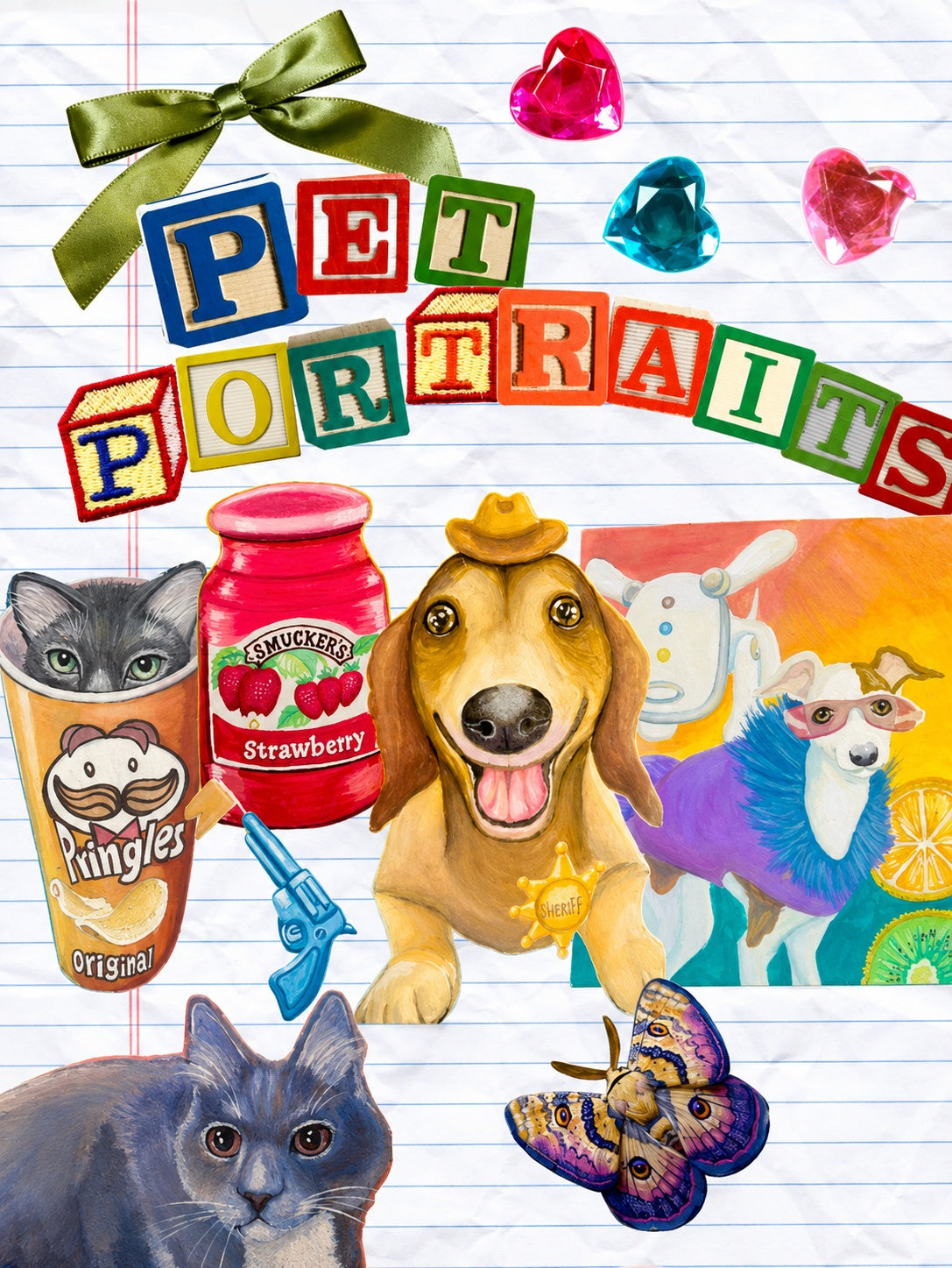 Pet Portraits Hand-Painted by Lauren